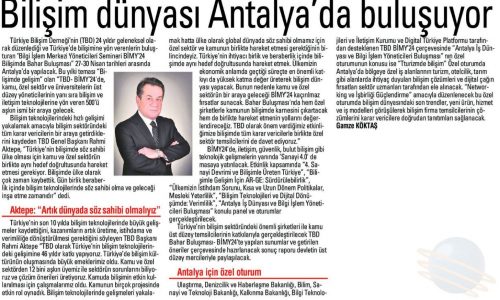 Bilişim Dünyası Antalya’da Buluşuyor – İleri Antalya