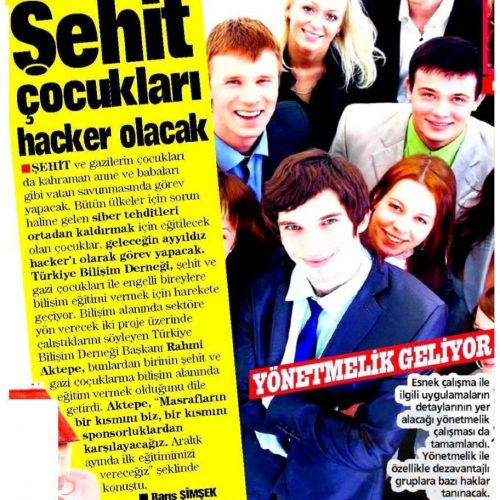 Şehit Çocukları Hacker Olacak – TAKVİM GAZETESİ