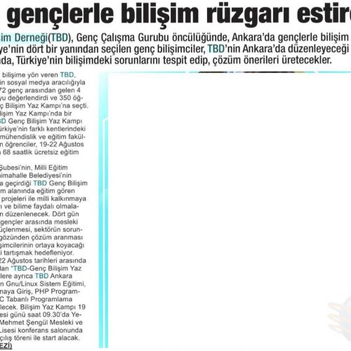 TBD, Gençlerle Bilişim Rüzgarı Estirecek – TİCARİ HAYAT