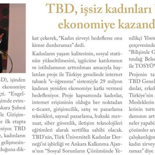 TBD, İşsiz Kadınları Bilişimle Ekonomiye Kazandıracak – Call Center Life