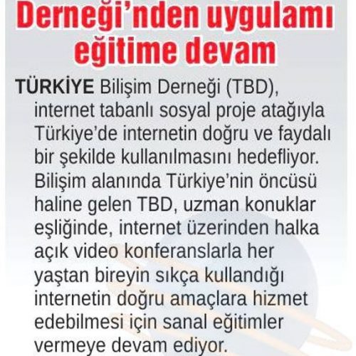 Türkiye Bilişim Derneği’nden Uygulamalı Eğitime Devam – 24 Saat