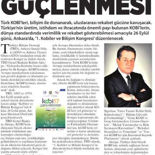 Hedef KOBİ’lerin GÜÇLENMESİ – MİLLİYET ANKARA