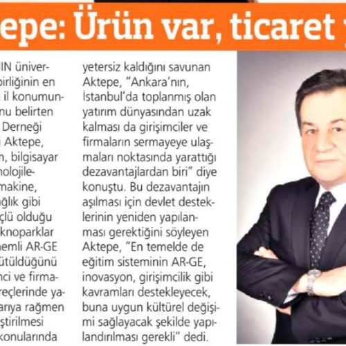 Aktepe: Ürün Var, Ticaret Yok – HABERTÜRK ANKARA