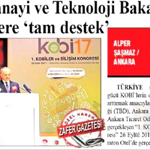 Bilim Sanayi ve Teknoloji Bakanı’ndan KOBİ’lere ‘Tam Destek’ – ZAFER GAZETESİ