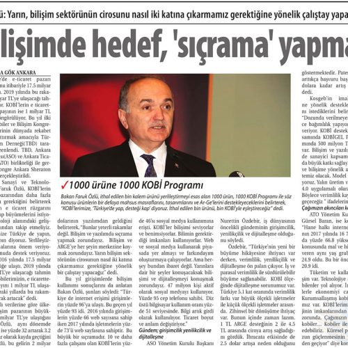 Bilişimde Hedef, ‘Sıçrama’ Yapmak – TİCARET GAZETESİ