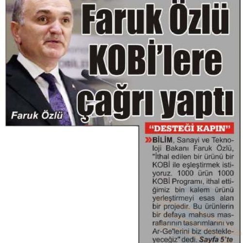 Faruk Özlü KOBİ’lere Çağrı Yaptı – DÜZCE GAZETESİ