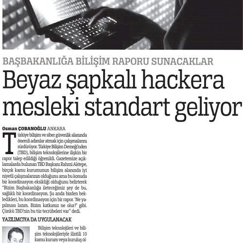 Beyaz Şapkalı Hackera Mesleki Standart Geliyor – TÜRKİYE GAZETESİ