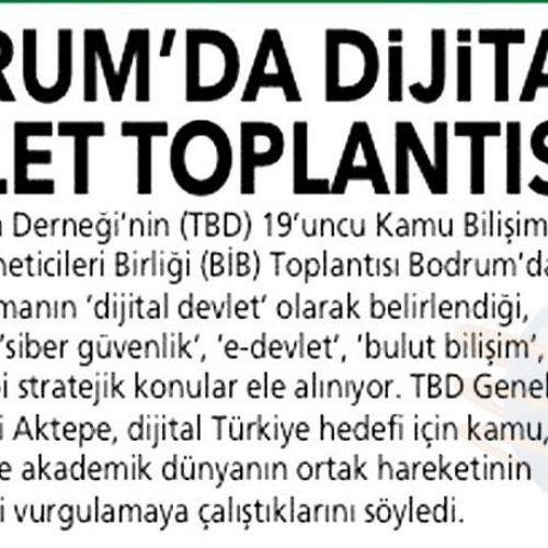 Bodrum’da Dijital Devlet Toplantısı – POSTA GAZETESİ