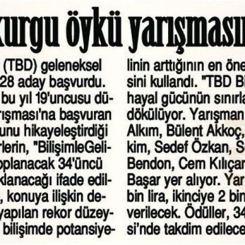 TBD’nin Bilim Kurgu Öykü Yarışmasına 228 Başvuru – SON SAAT GAZETESİ