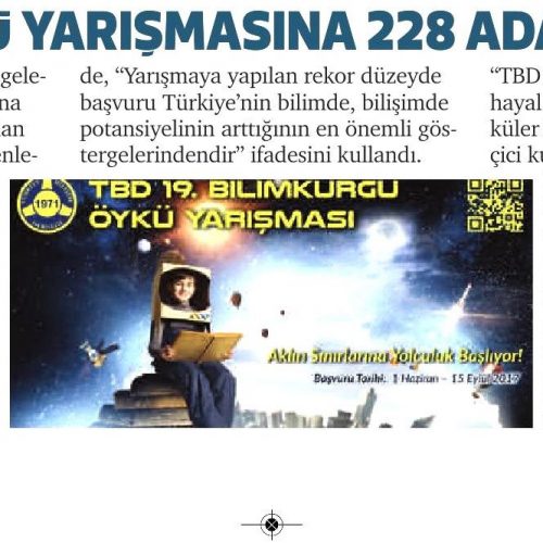 TBD’nin Öykü Yarışmasına 228 Aday Başvurdu – SANCAK GAZETESİ