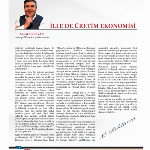 İlle de Üretim Ekonomisi – ICT MEDYA