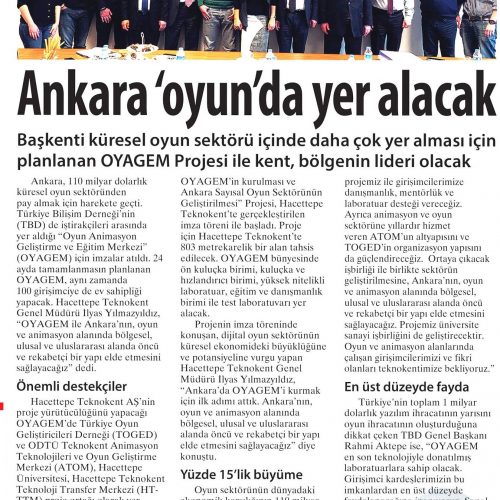 Ankara ‘Oyun’da Yer Alacak – MİLLİYET ANKARA