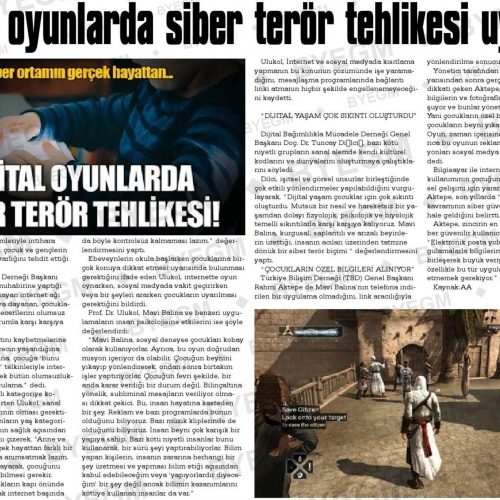 Dijital Oyunlarda Siber Terör Tehlikesi Uyarısı – OSMANİYE YURT