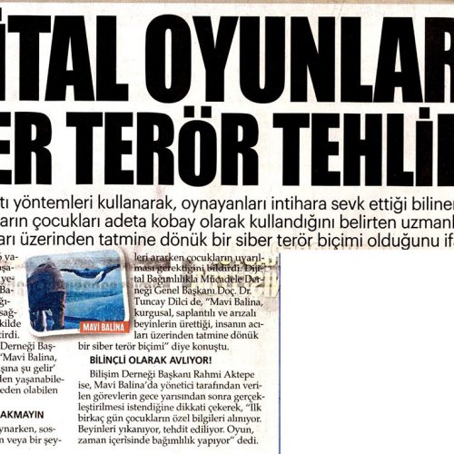 Dijital Oyunlarda Siber Terör Tehlikesi – YENİ AKİT