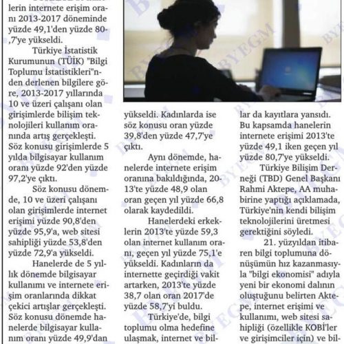 İnternete Erişim Oranı Yükseldi – KIRŞEHİR ÇİĞDEM GAZETESİ