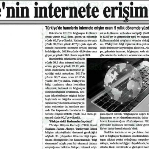 Türkiye’nin İnternete Erişim Karnesi – HABERDE ÖNDER GAZETESİ