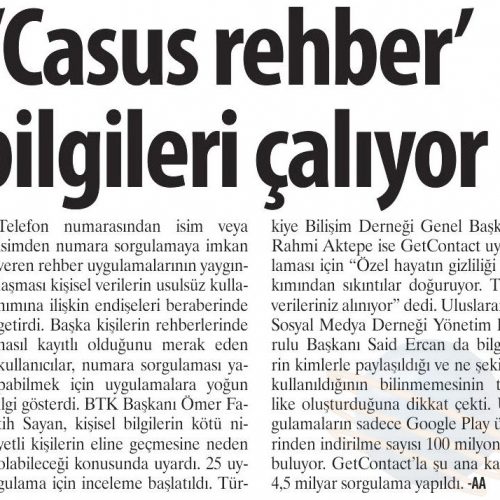 ‘Casus Rehber’ Bilgileri Çalıyor – KARAR GAZETESİ