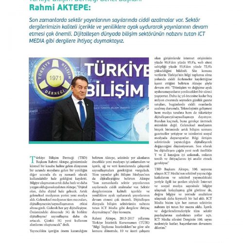 ICT MEDIA Gibi Dergileri İhtiyaç Duymaktayız – ICT MEDIA