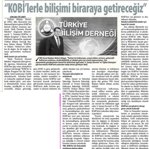 KOBİ’lerle Bilişimi Biraraya Getireceğiz – TİCARET GAZETESİ İZMİR