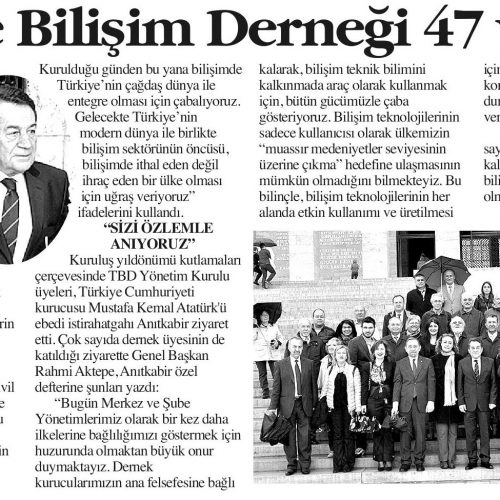 Türkiye Bilişim Derneği 47 Yaşında – ANAYURT GAZETESİ