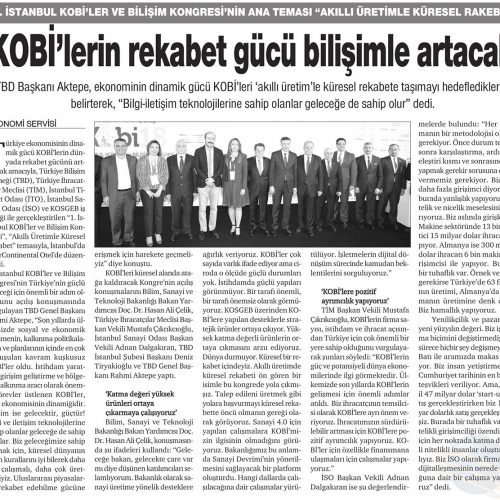 KOBİ’lerin Rekabet Gücü Bilişimle Artacak – HÜRSES GAZETESİ