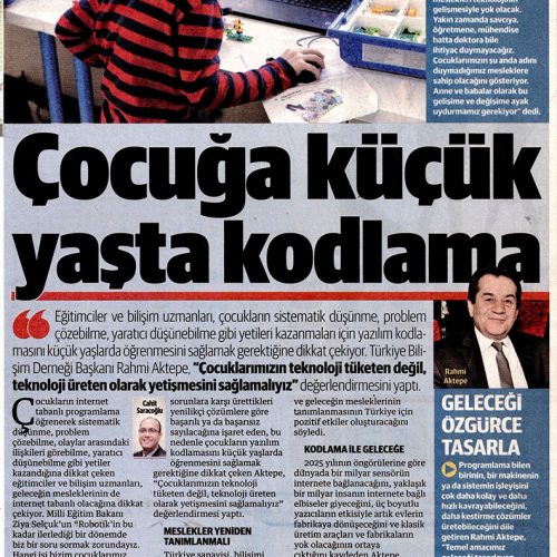 Çocuğa Küçük Yaşta Kodlama – YENİ ŞAFAK