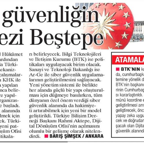 Siber Güvenliğin Zirvesi Beştepe – YENİ ASIR GAZETESİ