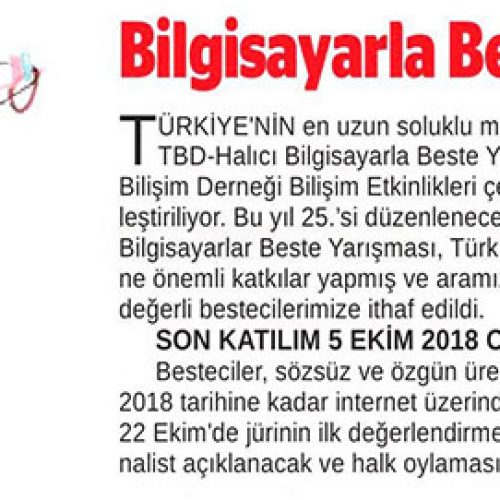 Bilgisayarla Beste Yarışması 25. Yılını Kutluyor – ANKARA 24 SAAT GAZETESİ