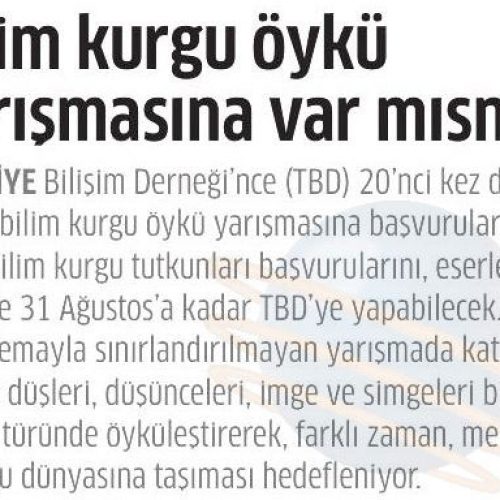 Bilim Kurgu Öykü Yarışmasına Var mısınız? – STAR GAZETESİ