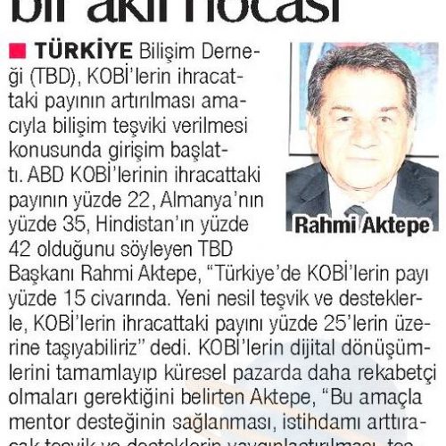 Her KOBİ’ye Bir Akıl Hocası – YENİ ASIR GAZETESİ