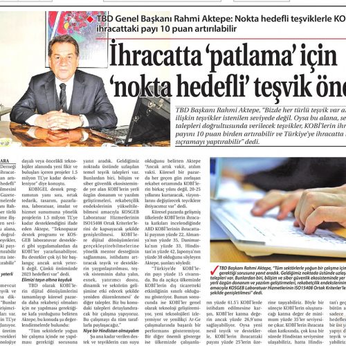 İhracatta ‘Patlama’ için ‘Nokta Hedefli’ Teşvik Önerisi – TİCARET GAZETESİ İZMİR