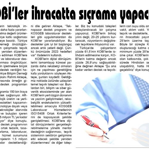 KOBİ’ler İhracatta Sıçrama Yapacak – DOĞRUYOL GAZETESİ