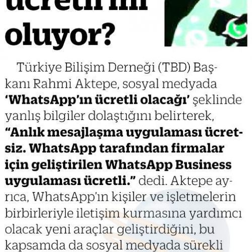 WhatsApp Ücretli mi Oluyor? – ESKİŞEHİR ANADOLU GAZETESİ