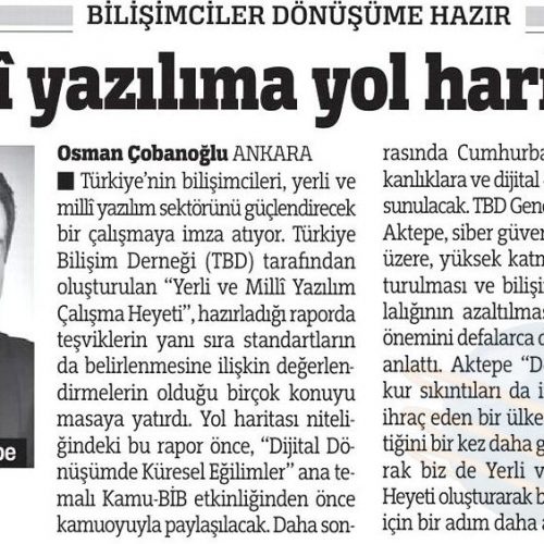 Milli Yazılıma Yol Haritası – TÜRKİYE GAZETESİ