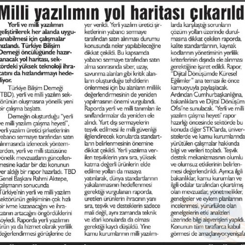 Milli Yazılımın Yol Haritası Çıkarıldı – VAN SESİ GAZETESİ