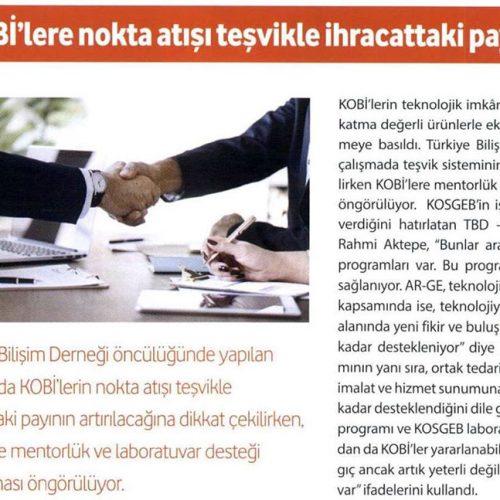 KOBİ’lere Nokta Atışı Teşvikle İhracattaki Payları Artırılacak – KOBİ TREND DERGİSİ