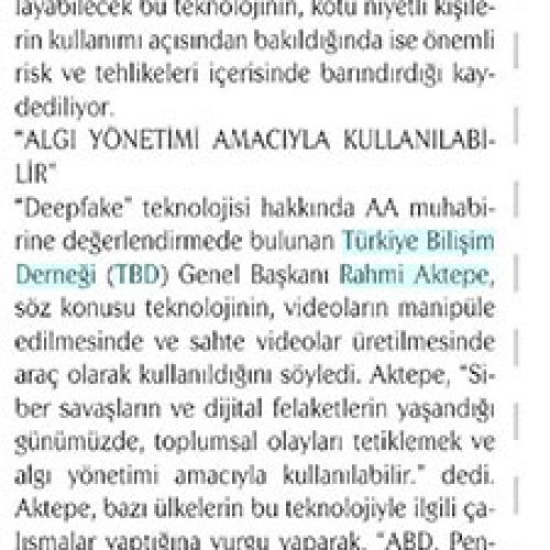 Korkutan Teknoloji Deepfake – BAYBURT SILA GAZETESİ