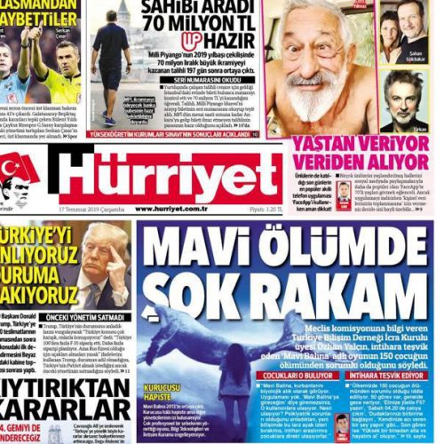 Mavi Ölümde Şok Rakam – HÜRRİYET