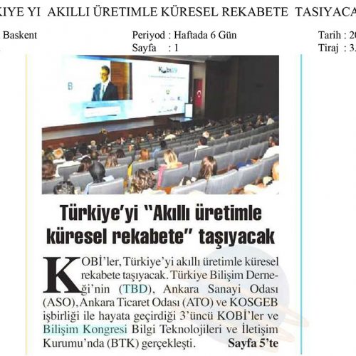 Türkiye’yi “Akıllı Üretimle Küresel Rekabete” Taşıyacak – ANKARA BAŞKENT