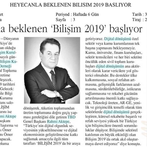 Heyecanla Beklenen ‘Bilişim 2019’ Başlıyor – ANAYURT