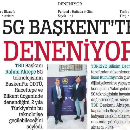 5G Başkent’te Deneniyor – İLKSAYFA