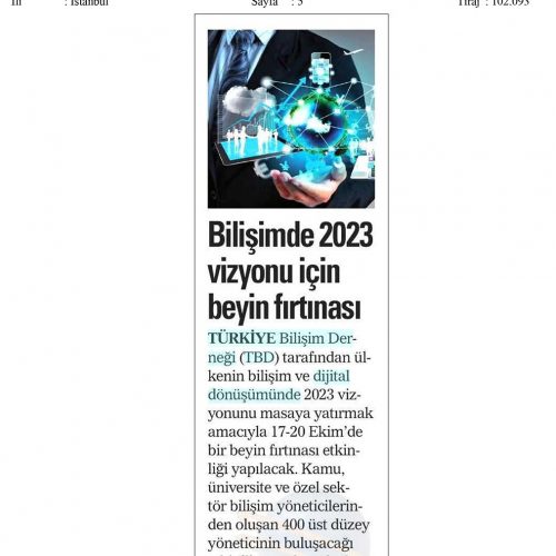 Bilişimde 2023 Vizyonu için Beyin Fırtınası – AKŞAM