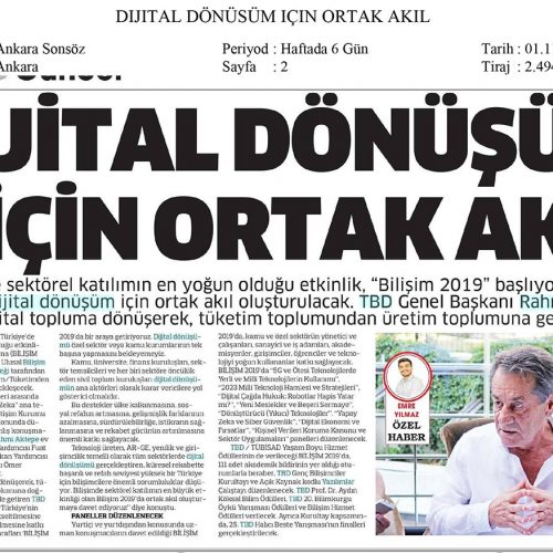 Dijital Dönüşüm için Ortak Akıl – ANKARA SONSÖZ