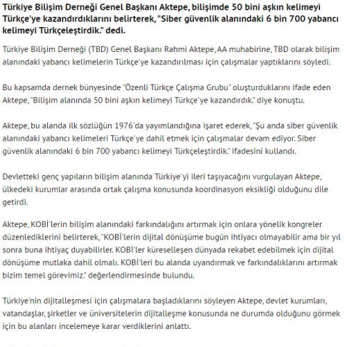 Dönüşüm Başladı! 50 bin Kelime ‘Türkçe’ Oldu – AKŞAM