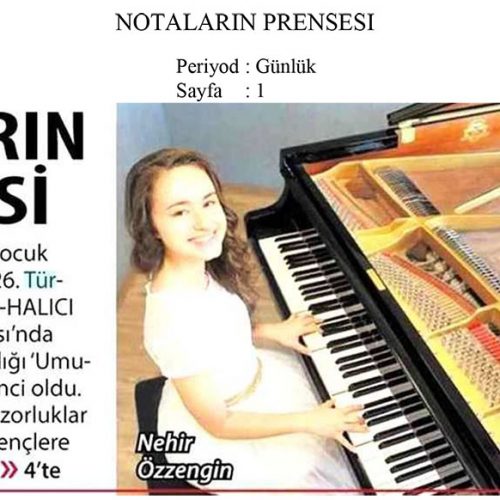 Notaların Prensesi – MİLLİYET EGE