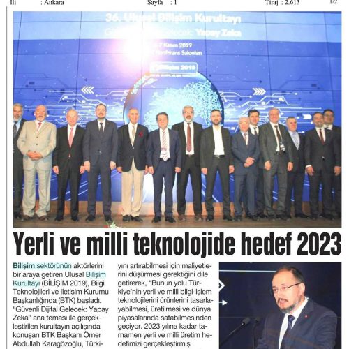 Yerli ve Milli Teknolojide Hedef 2023 – ANAYURT