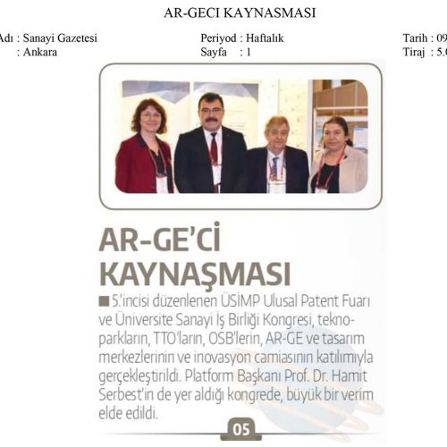 AR-GE’ci Kaynaşması – SANAYİ GAZETESİ