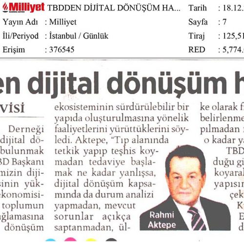 TBD’den Dijital Dönüşüm Hamlesi – MİLLİYET