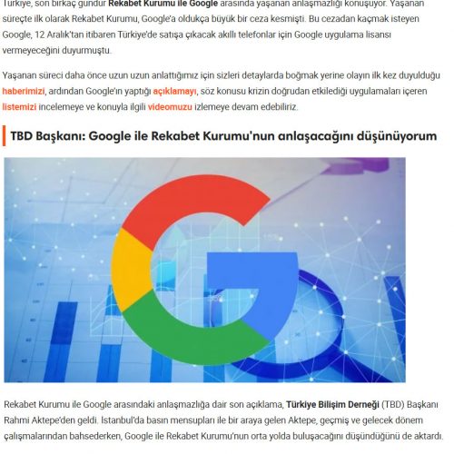 Türkiye Bilişim Derneği Başkanı: Google ile Rekabet Kurumu Anlaşacaktır – WEBTEKNO