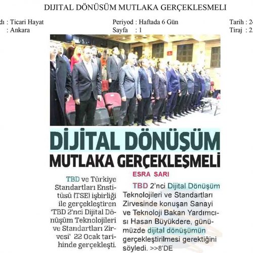 Dijital Dönüşüm Mutlaka Gerçekleşmeli – TİCARİ HAYAT